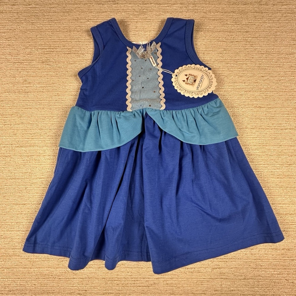 Cinderella Princess Dress Girls 5T Blue Costume Dress Up Disney Style NWT